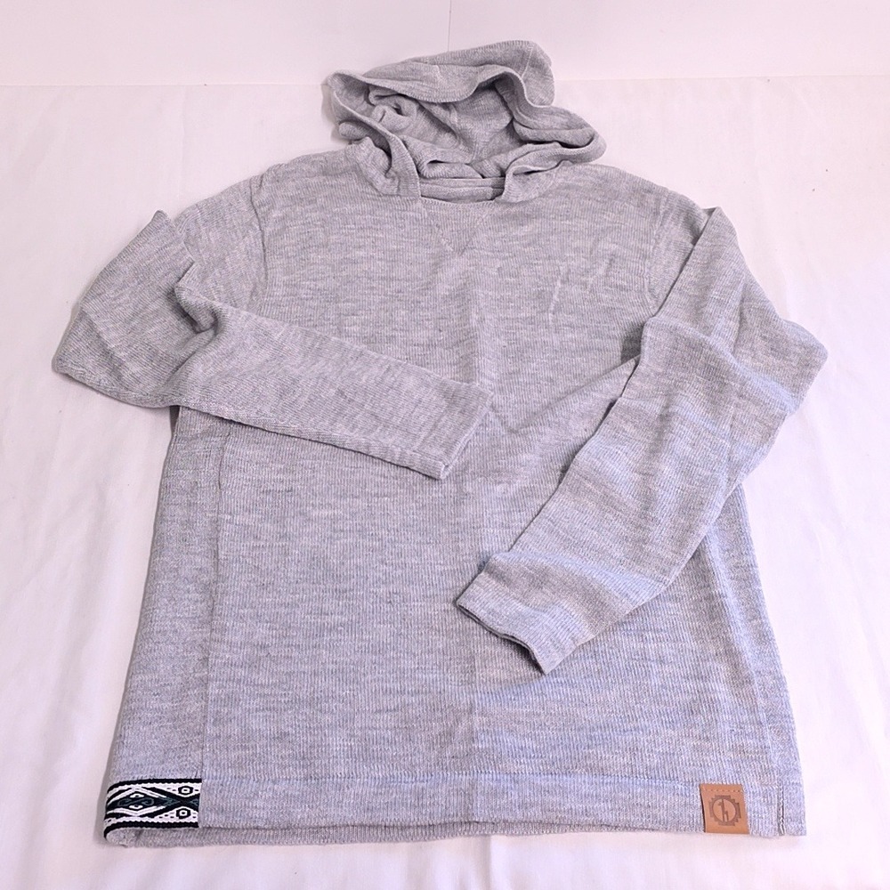 Paka Hoodie Sweater Women Small Grey Royal Alpaca Blend Knit Pullover Handmade